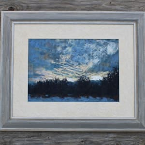 Winter Spark by Amanda Kaye Bielby  Image: Hand-painted Frame by the artist with a crackled silver finish. 