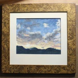 Travel View by Amanda Kaye Bielby  Image: Hand Painted and built frame by Artist, faux burl wood finish