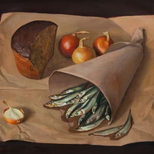 Bread and Sprats by Mikhail Salmov