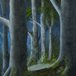 Moonlight in the Beech Forest by Margo Lehman