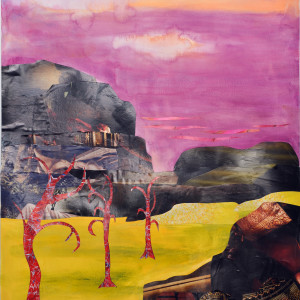 Imaginary landscape-pink by Marina Marinopoulos