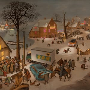 布魯哲爾夜景圖 I：伯利恆的夜生活 Brueghel's Night Landscape - Night life of Bethlehem by 盧昉 LU Fang