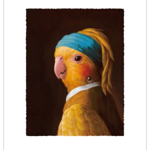 Parrot Girl with a Pearl Earring 戴珍珠耳環的鸚鵡少女 by 詹喻帆 CHAN Yu-Fan 