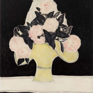 常玉限量版畫 -  黃色花籃 Flowers in a Yellow Basket by 常玉 Sanyu 