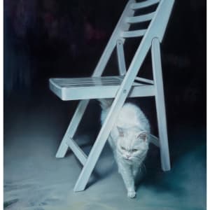 白色的椅子和貓 White Chair & Cat by 林宏信 LIN Hung-Hsin