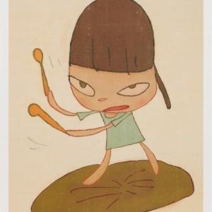 奈良美智 乘著冬葉遊行限量海報 Marching on a Butterbur Leaf poster by 奈良美智 NARA Yoshitomo 