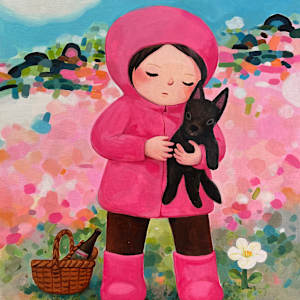 親親⼩狼 Kissing a Small Wolf by 陳盈帆 CHEN Yvonne, Image 1.