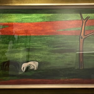 常玉限量版畫 - 黑白雙馬 Black and White Horses by 常玉 Sanyu 