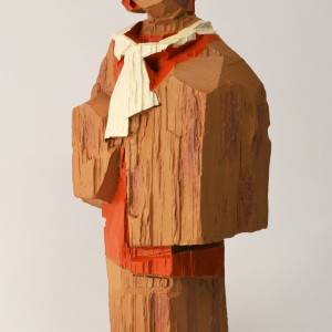 No. 60376 人間系列─彩繪木雕 by 朱銘