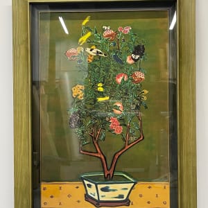常玉限量版畫 -  含華吐瑞 Life of Flowering and Fruit Plant with a Green Ground by 常玉 Sanyu 