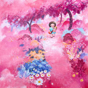 妹妹背著洋娃娃 Sister Carrying a Doll on Her Back by 陳盈帆 CHEN Yvonne