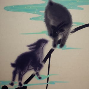 黑家俱54-得意羊兒上青雲 Black Furniture 54 - Sheep walking on cloud nine by 蔡名璨 TSAI Ming-Tsan 