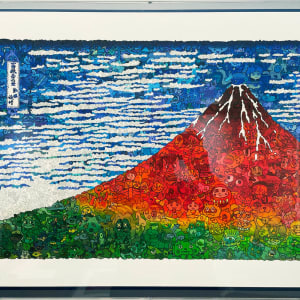 (19/36)浮世繪-紅富士山：凱風快晴《富嶽三十六景》Red Fuji: Fine Wind, Clear Morning -99 Lucky Charms by 佐垣慶多 SAGAKI Keita 