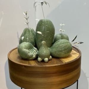 (2/20) 發穎清供—金煌、林菝仔、蜜棗、五指茄、仙桃、佛手柑  Still life in fruit plate—Mango、Guava、Jujube、Five Fingered Eggplant、Canistel、Buddha's hand by 陳漢聲 CHEN Han Sheng