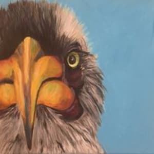 Coaster - bird - yellowHornbill#1 by Leslie Cline