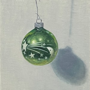 Green Moon and Stars - Ornamental Shadows Series by Barbara Teusink
