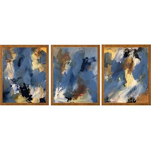 Triptych in Blue #1 by Jen Sterling 