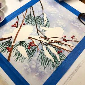 Winter Chickadees by Sheryl L Brake 