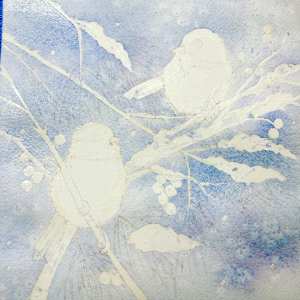 Winter Chickadees by Sheryl L Brake 