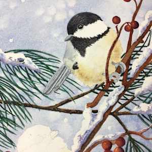 Winter Chickadees by Sheryl L Brake 