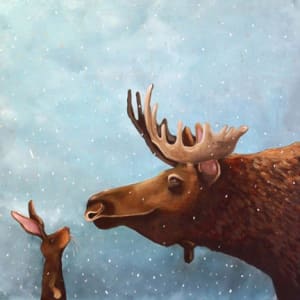 Moose and Rabbit by Lucia Stewart