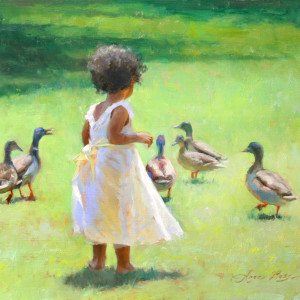 Duck Chase by Anna Rose Bain