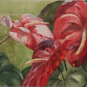 Tropical Flower - Anthurium by Kathleen Lanzoni