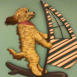 Sailboarding Dog by DD LaRue  