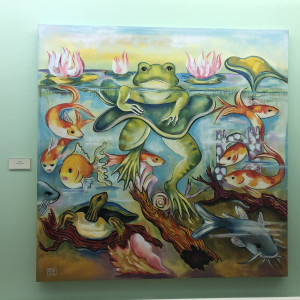 Frog on Lily Pad by Zoa Ace 
