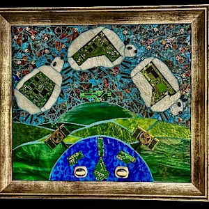 "An Android Dreaming of Electric Sheep" by Nancy B Johnson, Image 1.