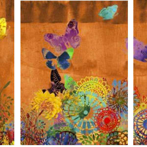 Butterfly Panorama Triptych I by Sisa Jasper 