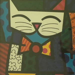 Three Cats by Romero Britto 