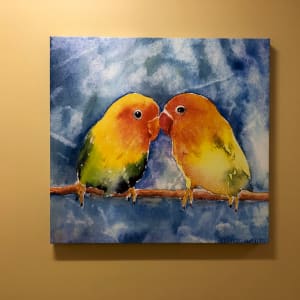 Lovey Dovey Lovebirds by Arline  Wagner 