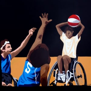 Basketball Players by Kyle Banister
