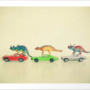 Dinosaurs Ride Cars by Cassia Beck