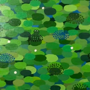 Dots and Frogs I by Sarah Kinn 