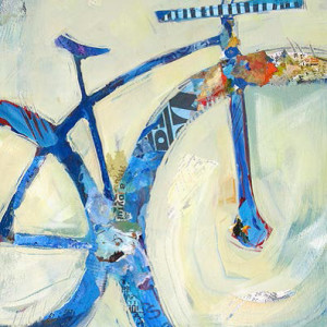 Blue Mountain Bike and Bird by Shelli Walters