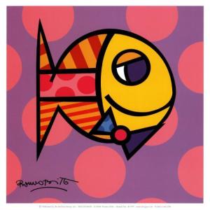 Striped Fish by Romero Britto 