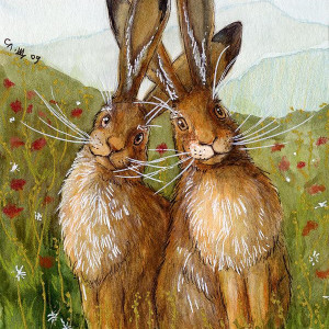 Lovely Rabbits in Love by Svetlana Ledneva Schukina