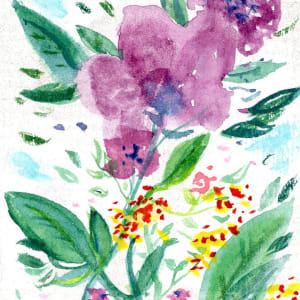 Summer Flowers-Framed by Jenny E. Dennis