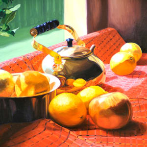Copper with Fruit by Nancy Cope