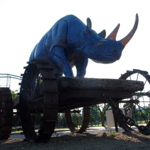 Rhino Pull Toy/Blue Boy Pull Toy #1 by John Petrey 
