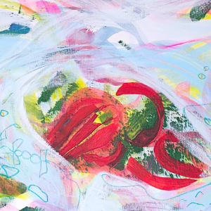 I SEE U by Dorota Lapa-Maik  Image: Dorota Łapa-Maik, 'I SEE U' - detail of the painting; acrylic and pastel on canvas, 100x130cm, 2024