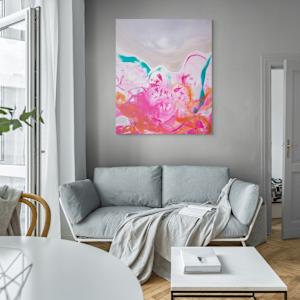 I LOVE U by Dorota Lapa-Maik  Image: Dorota Łapa-Maik, I LOVE U, acrylic and pastel on canvas, 120x100cm, 2024, visualisation 2