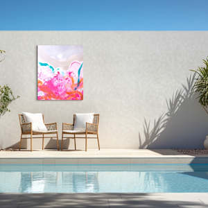 I LOVE U by Dorota Lapa-Maik  Image: Dorota Łapa-Maik, I LOVE U, acrylic and pastel on canvas, 120x100cm, 2024, visualisation 1