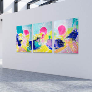 I LOVE U by Dorota Lapa-Maik  Image: Dorota Łapa-Maik, I LOVE U, acrylic and pastel on canvas, 120x100cm, 2024, visualisation 3