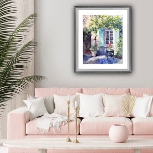 French Country Courtyard- Framed by Rebecca Zdybel 