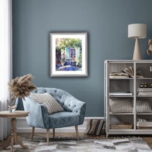 French Country Courtyard- Framed by Rebecca Zdybel 