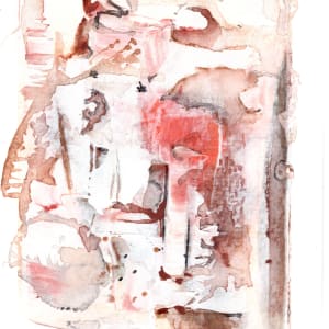 Abstract Study in Beige and Orange by Rebecca Zdybel