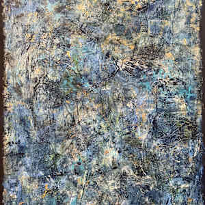 Abstract  Duo Commission- Matt and Marian Scalise "Petroglyphic Parchments" by Rebecca Zdybel, Image 2.